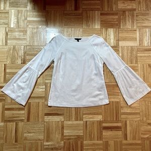Banana Republic - Lightweight White Flowy Cotton Long Sleeve Blouse - Like New